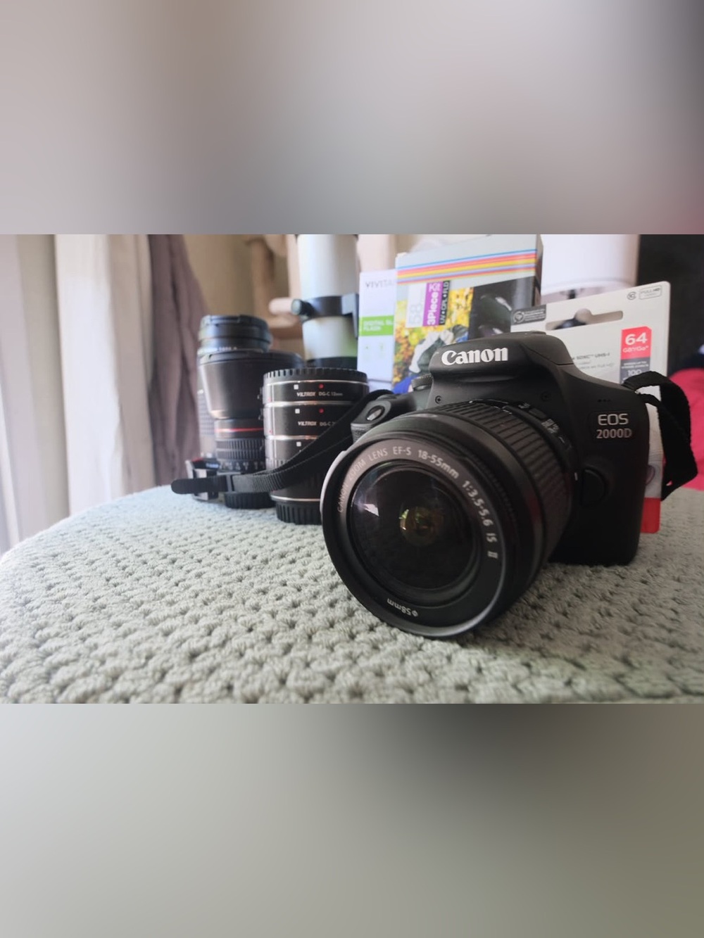 Canon EOS 2000D DSLR Camera with 18-55mm Lens - Black Bundle